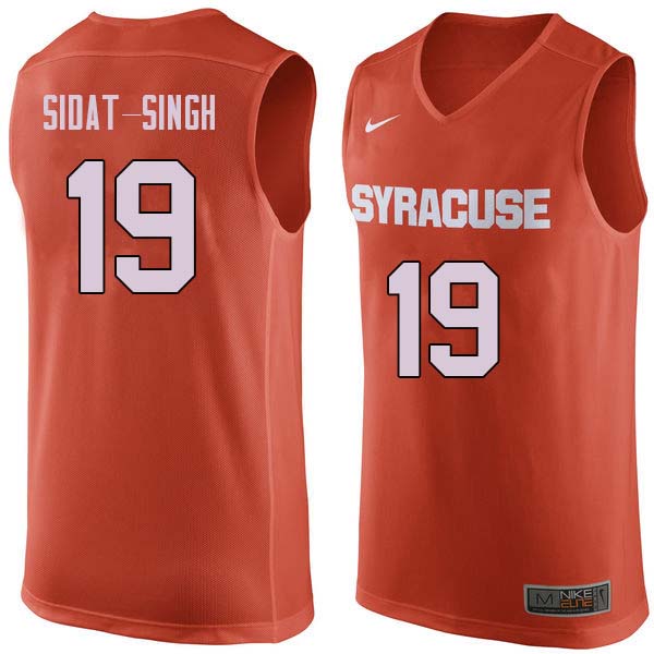 Men #19 Wilmeth Sidat-Singh Syracuse Orange College Basketball Jerseys Sale-Orange - Click Image to Close
